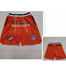 Men's Denver Broncos Orange Just Don Shorts