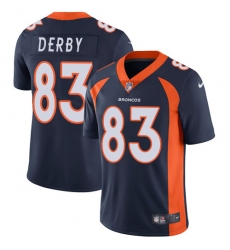 Youth Nike Denver Broncos #83 A.J. Derby Navy Blue Alternate Vapor Untouchable Limited Player NFL Jersey