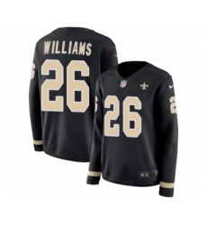 Women's Nike New Orleans Saints #26 P. J. Williams Limited Black Therma Long Sleeve NFL Jersey