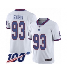 Men's New York Giants #93 B.J. Goodson Limited White Rush Vapor Untouchable 100th Season Football Jersey