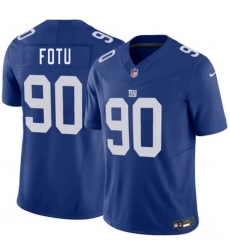 Men's New York Giants #90 Leki Fotu Blue 2026 F.U.S.E. Vapor Untouchable Limited Football Stitched Jersey