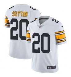 Men's Nike Pittsburgh Steelers #20 Cameron Sutton White Vapor Untouchable Limited Player NFL Jersey