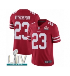 Men's San Francisco 49ers #23 Ahkello Witherspoon Red Team Color Vapor Untouchable Limited Player Super Bowl LIV Bound Football Jersey
