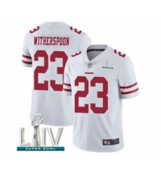 Men's San Francisco 49ers #23 Ahkello Witherspoon White Vapor Untouchable Limited Player Super Bowl LIV Bound Football Jersey