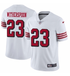 Youth Nike San Francisco 49ers #23 Ahkello Witherspoon Limited White Rush Vapor Untouchable NFL Jersey
