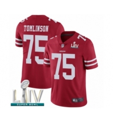 Men's San Francisco 49ers #75 Laken Tomlinson Red Team Color Vapor Untouchable Limited Player Super Bowl LIV Bound Football Jersey