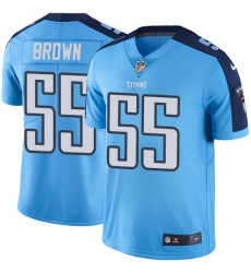 Youth Nike Tennessee Titans #55 Jayon Brown Light Blue Team Color Vapor Untouchable Limited Player NFL Jersey