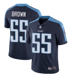 Youth Nike Tennessee Titans #55 Jayon Brown Navy Blue Alternate Vapor Untouchable Limited Player NFL Jersey