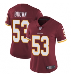 Women's Nike Washington Redskins #53 Zach Brown Burgundy Red Team Color Vapor Untouchable Elite Player NFL Jersey