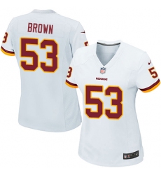 Women's Nike Washington Redskins #53 Zach Brown Game White NFL Jersey