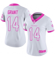 Women's Nike Washington Redskins #14 Ryan Grant Limited White/Pink Rush Fashion NFL Jersey