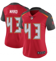 Women's Nike Tampa Bay Buccaneers #43 T.J. Ward Red Team Color Vapor Untouchable Elite Player NFL Jersey