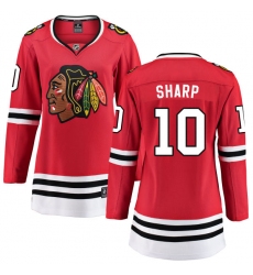 Women's Chicago Blackhawks #10 Patrick Sharp Fanatics Branded Red Home Breakaway NHL Jersey