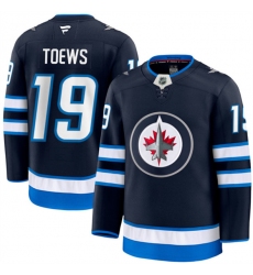 Men's Winnipeg Jets #19 Jonathan Toews Navy 2024-25 Home Stitched Hockey Jersey