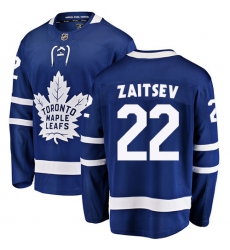 Youth Toronto Maple Leafs #22 Nikita Zaitsev Fanatics Branded Royal Blue Home Breakaway NHL Jersey