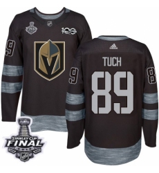 Men's Adidas Vegas Golden Knights #89 Alex Tuch Authentic Black 1917-2017 100th Anniversary 2018 Stanley Cup Final NHL Jersey