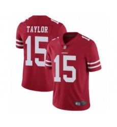 Men's San Francisco 49ers #15 Trent Taylor Red Team Color Vapor Untouchable Limited Player Football Jersey