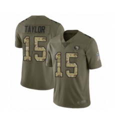 Youth San Francisco 49ers #15 Trent Taylor Limited Olive Camo 2017 Salute to Service Football Jersey