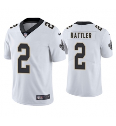 Men's New Orleans Saints #2 Spencer Rattler White 2025 Vapor Limited Football Stitched Jersey