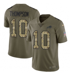 Men's Nike Buffalo Bills #10 Deonte Thompson Limited Olive/Camo 2017 Salute to Service NFL Jersey
