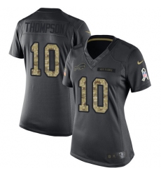 Women's Nike Buffalo Bills #10 Deonte Thompson Limited Black 2016 Salute to Service NFL Jersey