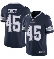 Youth Nike Dallas Cowboys #45 Rod Smith Navy Blue Team Color Vapor Untouchable Limited Player NFL Jersey