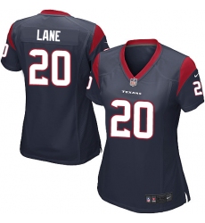 Women's Nike Houston Texans #20 Jeremy Lane Game Navy Blue Team Color NFL Jersey