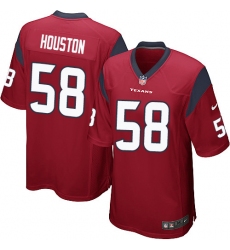 Men's Nike Houston Texans #58 Lamarr Houston Game Red Alternate NFL Jersey