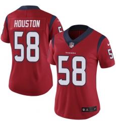 Women's Nike Houston Texans #58 Lamarr Houston Red Alternate Vapor Untouchable Limited Player NFL Jersey