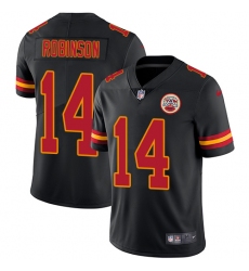 Youth Nike Kansas City Chiefs #14 Demarcus Robinson Limited Black Rush Vapor Untouchable NFL Jersey