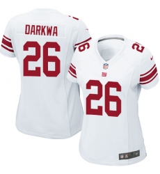 Women's Nike New York Giants #26 Orleans Darkwa Game White NFL Jersey