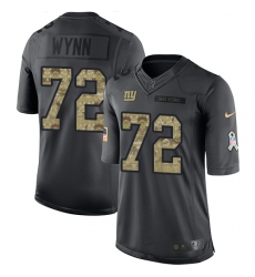 Men's Nike New York Giants #72 Kerry Wynn Limited Black 2016 Salute to Service NFL Jersey
