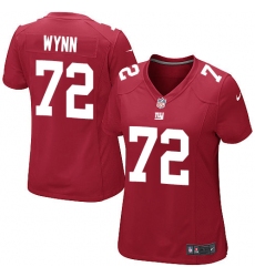 Women's Nike New York Giants #72 Kerry Wynn Game Red Alternate NFL Jersey