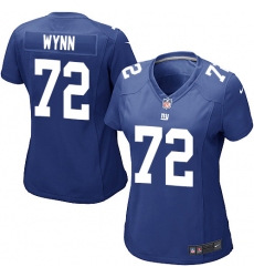 Women's Nike New York Giants #72 Kerry Wynn Game Royal Blue Team Color NFL Jersey