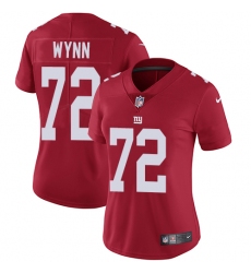 Women's Nike New York Giants #72 Kerry Wynn Red Alternate Vapor Untouchable Limited Player NFL Jersey