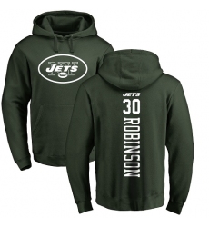 NFL Nike New York Jets #30 Rashard Robinson Green Backer Pullover Hoodie