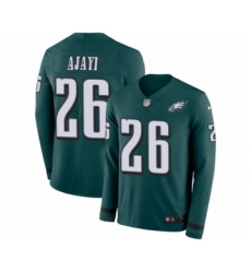 Men's Nike Philadelphia Eagles #26 Jay Ajayi Limited Green Therma Long Sleeve NFL Jersey