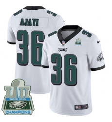 Youth Nike Philadelphia Eagles #36 Jay Ajayi White Vapor Untouchable Limited Player Super Bowl LII Champions NFL Jersey
