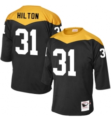 Men's Mitchell and Ness Pittsburgh Steelers #31 Mike Hilton Elite Black 1967 Home Throwback NFL Jersey