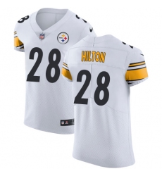 Men's Nike Pittsburgh Steelers #28 Mike Hilton White Vapor Untouchable Elite Player NFL Jersey