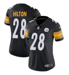 Women's Nike Pittsburgh Steelers #28 Mike Hilton Black Team Color Vapor Untouchable Limited Player NFL Jersey