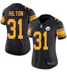 Women's Nike Pittsburgh Steelers #31 Mike Hilton Limited Black Rush Vapor Untouchable NFL Jersey