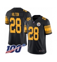 Youth Pittsburgh Steelers #28 Mike Hilton Limited Black Rush Vapor Untouchable 100th Season Football Jersey