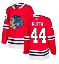 Men's Adidas Chicago Blackhawks #44 Jan Rutta Authentic Red Fashion Gold NHL Jersey