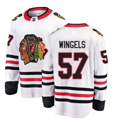 Youth Chicago Blackhawks #57 Tommy Wingels Fanatics Branded White Away Breakaway NHL Jersey