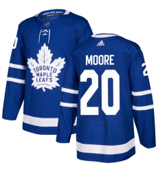 Men's Adidas Toronto Maple Leafs #20 Dominic Moore Authentic Royal Blue Home NHL Jersey