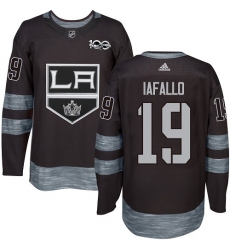 Men's Adidas Los Angeles Kings #19 Alex Iafallo Premier Black 1917-2017 100th Anniversary NHL Jersey