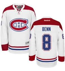 Men's Reebok Montreal Canadiens #8 Jordie Benn Authentic White Away NHL Jersey