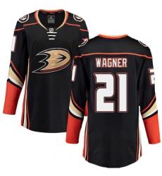 Women's Anaheim Ducks #21 Chris Wagner Fanatics Branded Black Home Breakaway NHL Jersey
