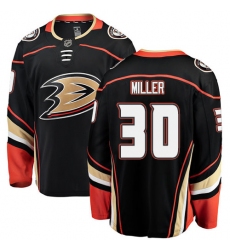 Men's Anaheim Ducks #30 Ryan Miller Fanatics Branded Black Home Breakaway NHL Jersey